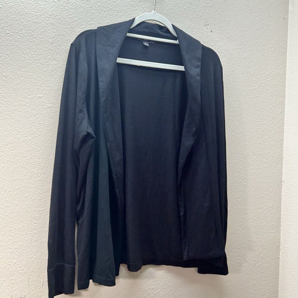 J Crew Medium Black Open Front Sweater Blazer‎ Cardigan 365 Modal Blend Soft